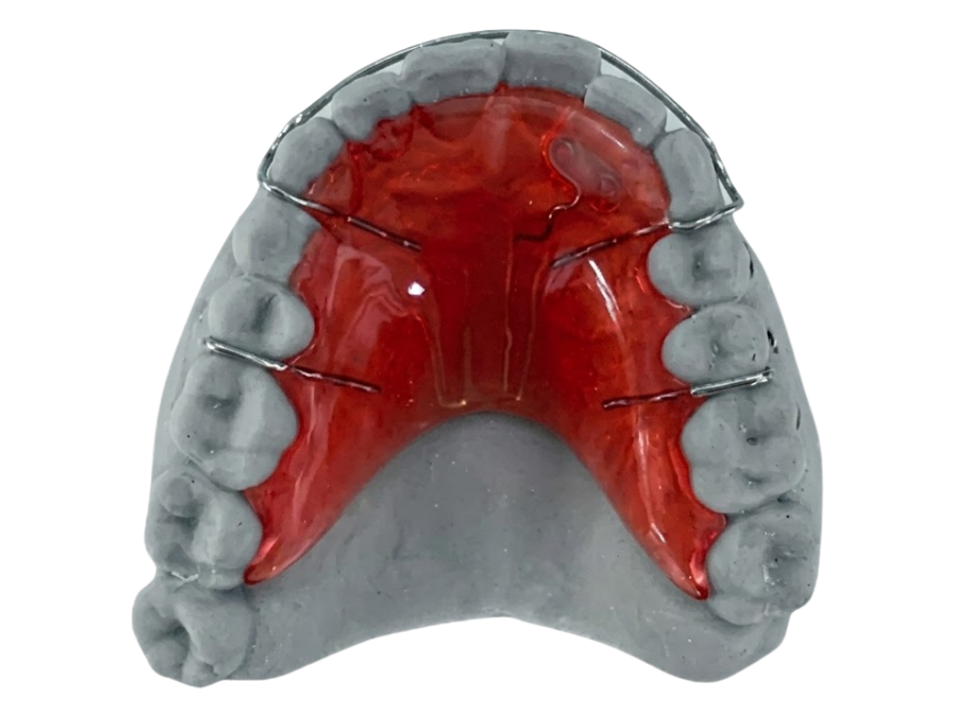 A removable functional appliance on a model